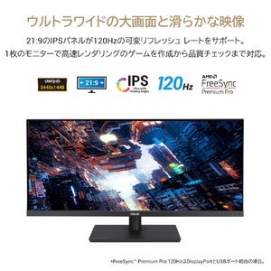 ASUS 34型ワイド液晶ディスプレイ ProArt ブラック PA348CGV-イメージ2