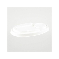 パックスタイル バガス容器 ABカレー容器 C-1 共蓋 白色 50枚 FC279SH-00650529