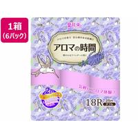 丸富製紙 花束 アロマの時間 ラベンダー 18ロールダブル×6パック FCE465R