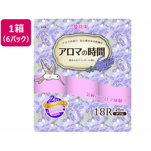 丸富製紙 花束 アロマの時間 ラベンダー 18ロールダブル×6パック FCE465R-イメージ1