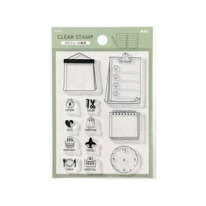 アーテック スケジュール帳用クリアスタンプ FCE534U-74600-イメージ1