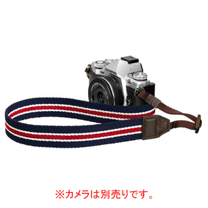 ハクバ 一眼カメラ用ストライプストラップ プラスシェル ネイビー／レッド KST-67ST30NVRD-イメージ3