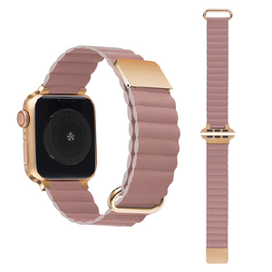 GAACAL Apple Watch Series 1-8/SE1-2(38/40/41mm)用マグネット式PUレザーバンド アッシュローズ W00186MA-イメージ1