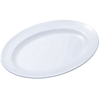 エンテック 小判皿 (リム型) 11.5吋 (白) FC71807-NO.37W