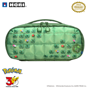 HORI キルティングミディアムポーチ for Nintendo Switch 2 Pixel-緑- NSX192-イメージ1