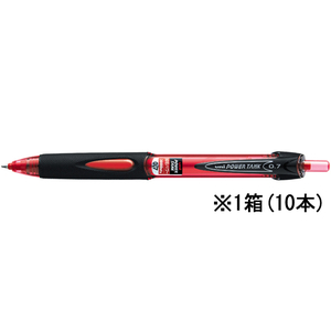 三菱鉛筆 パワータンクスタンダード ノック式 赤 10本 1箱(10本) F844276-SN200PT07.15-イメージ1