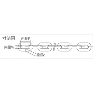 ニッサチェイン 鉄ユニクロリンクCタイプ 1.4mm×30M 300.041.414.54.4 FC566FP-IL14-イメージ2