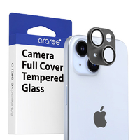 araree iPhone 15/15 Plus用カメラ専用強化ガラスフィルム core CM メタルブラック AR25423I15