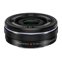 OMデジタルソリューションズ ズームレンズ OMSYSTEM M.ZUIKO DIGITAL ED 14-42mm F3.5-5.6 EZ ブラック ED14-42MMF3.5-5.6EZBLK-OM
