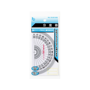 西敬 パルカラーネオ定規 12cm分度器 ヘッダー仕様 FC55837-PP-N12-イメージ1