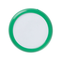 西敬 丸型名札 直径50mm ピン・クリップ両用 緑 10個 FC26322-P-6G