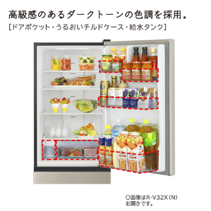 日立 【右開き】315L 3ドア冷蔵庫 グラファイトシルバー RV32XS-イメージ11