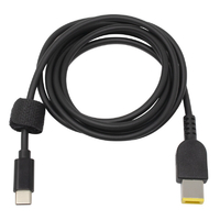 アイネックス Lenovo/NEC用USB-C - DC電源変換ケーブル(PD65W対応1．5m) ブラック CDC-SQRE-15