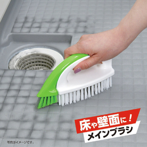 レック 激落ち 黒カビくん 3WAY親子ブラシ GNｸﾛｶﾋﾞｸﾝ3WAYｵﾔｺﾌﾞﾗｼ-イメージ2