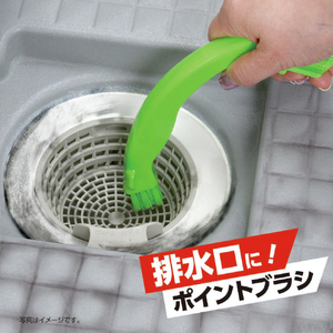 レック 激落ち 黒カビくん 3WAY親子ブラシ GNｸﾛｶﾋﾞｸﾝ3WAYｵﾔｺﾌﾞﾗｼ-イメージ3