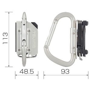 ＴＪＭデザイン 着脱式工具ホルダーアルミ カラビナ 大 銀5193113カラビナ大 FC501CC-1024589-イメージ2