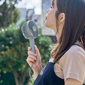 Life on Products 自撮り棒にもなるハンディファン スモーキーブルー LCAF040-SB-イメージ4