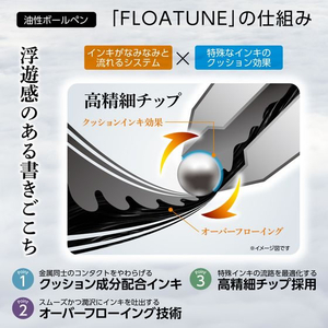 ぺんてる 油性ボールペン FLOATUNE フローチューン 0.4mm 黒 FC494ST-BZN204-A-イメージ2