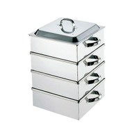 江部松商事 18-8 業務用角蒸器 39cm 3段 FC810KZ-0465800