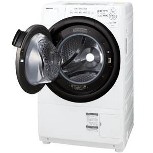 シャープ 【左開き】7kgドラム式洗濯乾燥機 ホワイト系 ES-7S1-WL-イメージ2