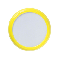 西敬 丸型名札 直径50mm ピン・クリップ両用 黄 10個 FC26323-P-6Y