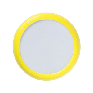 西敬 丸型名札 直径50mm ピン・クリップ両用 黄 10個 FC26323-P-6Y-イメージ1