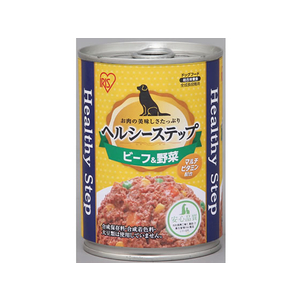 アイリスオーヤマ ヘルシーステップ ビーフ&野菜 1缶 375g FC14977-P-HLC-BV-イメージ1