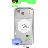 エレコム iPhone 17 ProMax用TOUGH SLIM LITE ソフトケース クリスタルクリア メタルステッカー付 クリア PM-A25DTSLUC3CR
