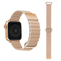 GAACAL Apple Watch Series 1-8/SE1-2(38/40/41mm)用マグネット式PUレザーバンド クリームベージュ W00186PBA
