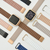 GAACAL Apple Watch Series 1-8/SE1-2(38/40/41mm)用マグネット式PUレザーバンド クリームベージュ W00186PBA-イメージ2