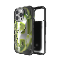 DIESEL iPhone 16 Pro用Diesel Oval D Neon Case FW24 black×yellow 60168