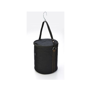 トラスコ中山 TRUSCO/電工バケツ 300×350 ファスナー蓋付 Sフック大付 ブラック FC408DT-1164487-イメージ2
