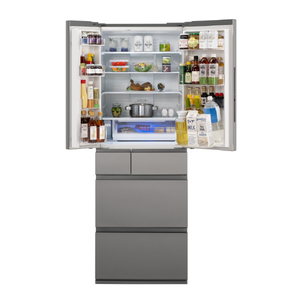 パナソニック 490L 6ドア冷蔵庫 シルバー NR-F49EY2-S-イメージ2