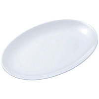 エンテック 小判皿 (メタ型) 10吋 (白) FC71809-NO.38BW