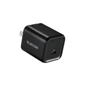 エレコム USB Power Delivery 45W AC充電器(C×1) ブラック ACDC-PD12245BK-イメージ1