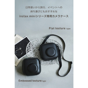 エレコム instax miniシリーズ(チェキ)用 カメラケース/フラット ブラック IC-CCGPFLBK-イメージ3