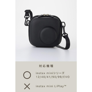エレコム instax miniシリーズ(チェキ)用 カメラケース/フラット ブラック IC-CCGPFLBK-イメージ8