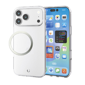 エレコム iPhone 17 ProMax用ソフトケース メタルステッカー付 クリア PM-A25DUCTCR-イメージ2