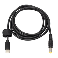 アイネックス Fujitsu用USB-C - DC電源変換ケーブル(PD65W対応1．5m) ブラック CDC-5525-15