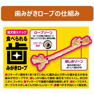 アースペット 食べられる歯みがきロープ 愛犬用コラーゲン SSサイズ 7本入 FCE875K-イメージ3