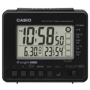 カシオ 目覚まし時計 e angle select ブラック DQL-250KJ-1JR カシオ 目覚まし時計 e angle select ブラック DQL-250KJ-1JR