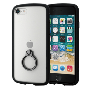 エレコム iPhone SE(第3世代)/SE(第2世代)/8/7用ハイブリッドケース TOUGH SLIM LITE フレームカラー リング付き ブラック PM-A22STSLFCRBK エレコム iPhone SE(第3世代)/SE(第2世代)/8/7用ハイブリッドケース TOUGH SLIM LITE フレームカラー リング付き ブラック PM-A22STSLFCRBK