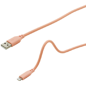 インプリンク マシュマロ Lightning/Type-Aケーブル 1．0m ピンク IUSSAL100PK-イメージ1