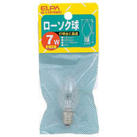 エルパ ローソク球 E12口金 7W クリア 1個入り G-1107H(C)