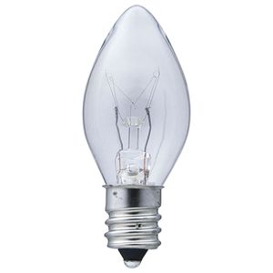 エルパ ローソク球 E12口金 7W クリア 1個入り G-1107H(C)-イメージ2