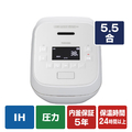 東芝 真空圧力IH炊飯ジャー(5．5合炊き) 炎匠炊き グランホワイト RC10SGXW