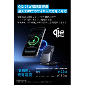 Anker Prime Wireless Charging Station (3-in-1, MagGo, AirCool, Foldable) ブラック B25N1N11-イメージ3