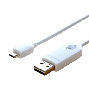 ミヨシ 充電オフタイマー付き USBケーブル microBコネクタタイプ ホワイト STI-M10/WH-イメージ1