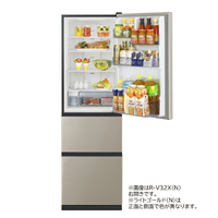 日立 RV32XLN 【左開き】315L 3ドア冷蔵庫 ライトゴールド|エディオン