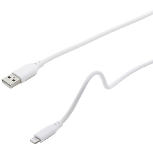 インプリンク マシュマロ Lightning/Type-Aケーブル 1．0m ホワイト IUSSAL100WH-イメージ1